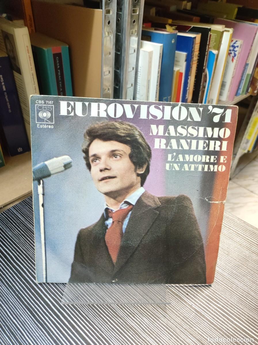 Discos de vinilo: Massimo Ranieri &ndash; Eurovision 71 - Lamore E Un Attimo - Foto 1
