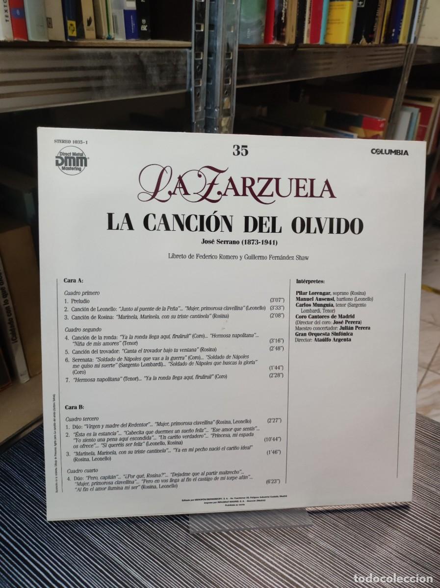 Discos de vinilo: LA ZARZUELA LA CANCION DEL OLVIDO - Foto 2