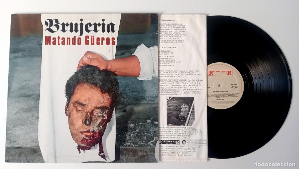 Discos de vinilo: LP BRUJERIA - MATANDO G&Uuml;EROS - Foto 3