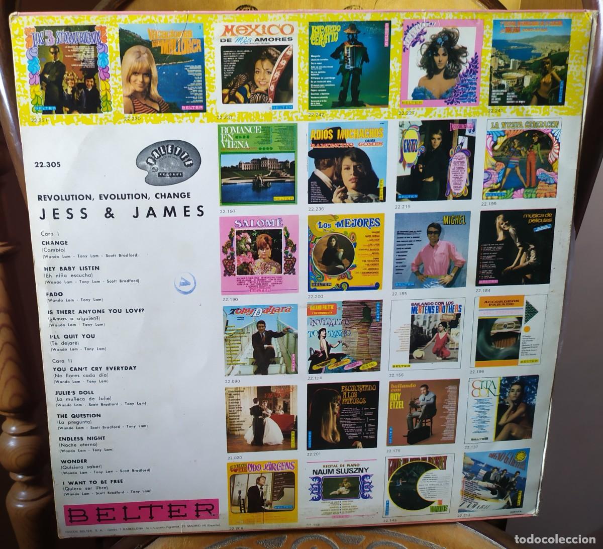 Discos de vinilo: JESSY & JAMES. REVOLUTION, EVOLUTION, CHANGE. BELTER 22.305. 1969. - Foto 2