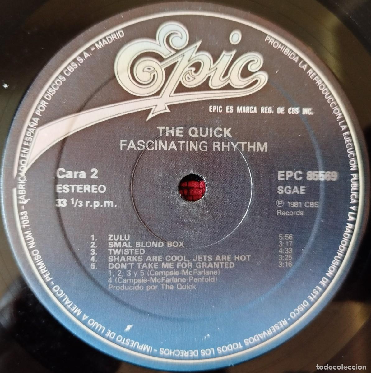 Discos de vinilo: THE QUICK ** Fascinating Rhythm ** VINILO LP 1982 - Foto 4