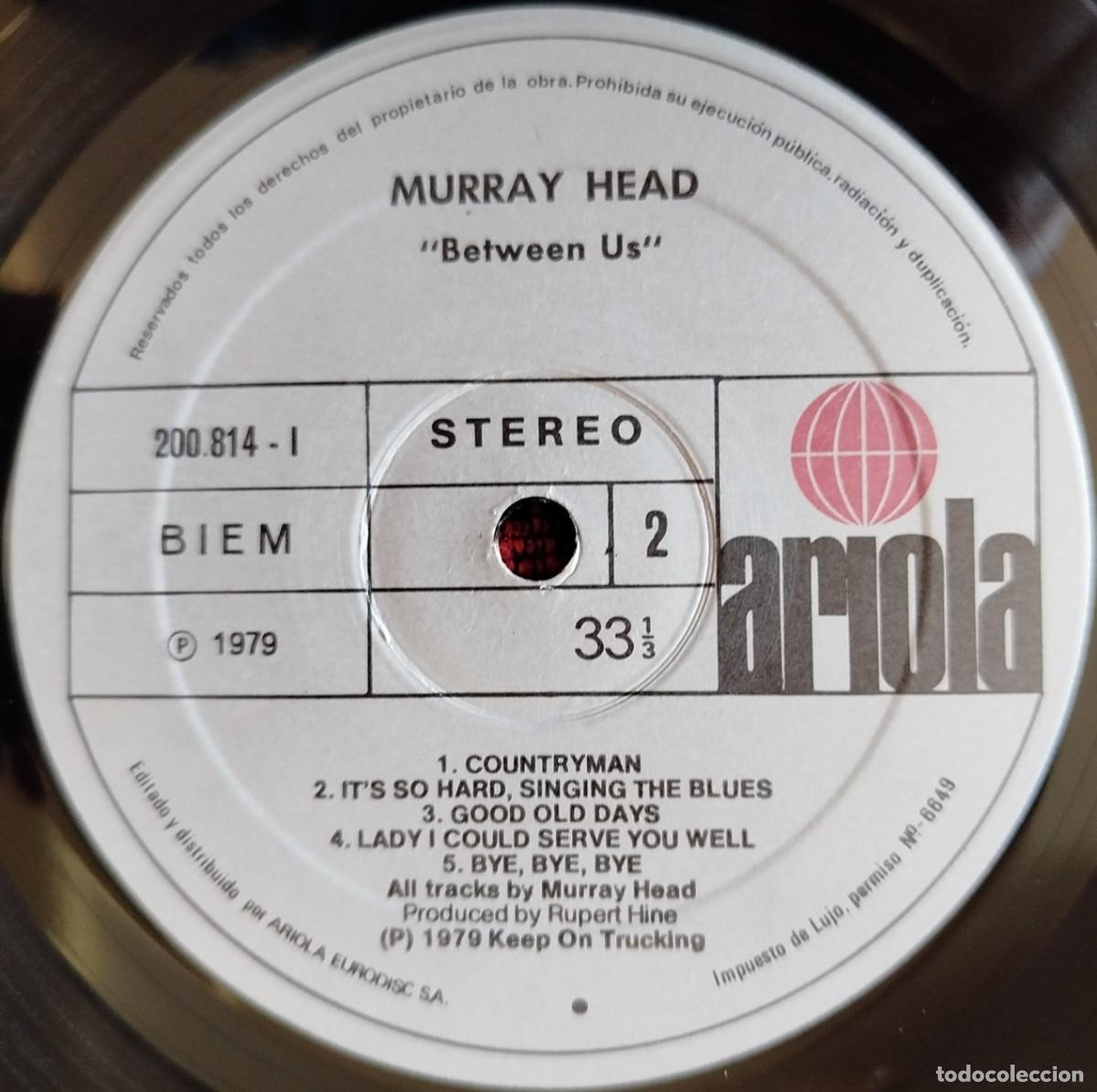 Discos de vinilo: MURRAY HEAD ** Between Us ** VINILO LP 1979 - Foto 4
