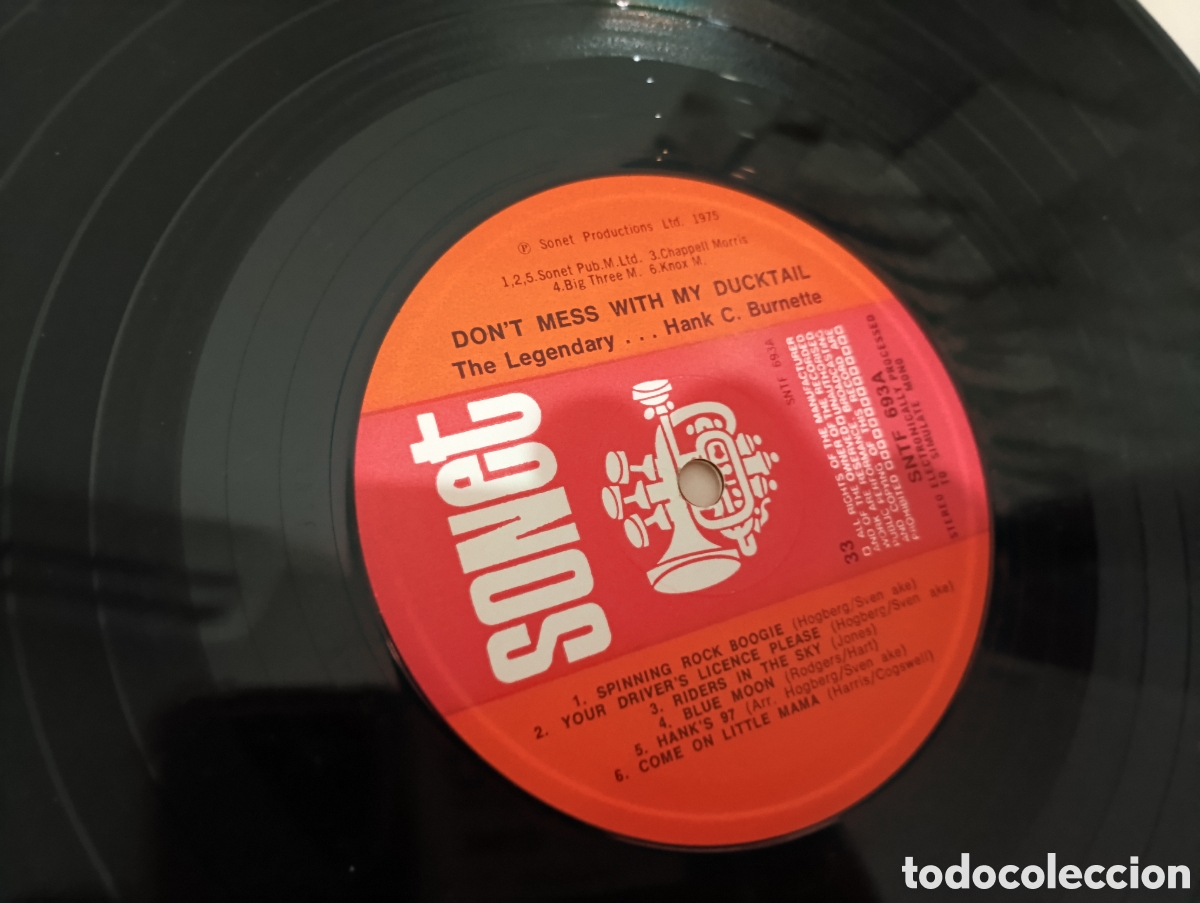 Discos de vinilo: Disco Hank C. Burnette: Dont mess with my ducktail (LP) - Foto 2