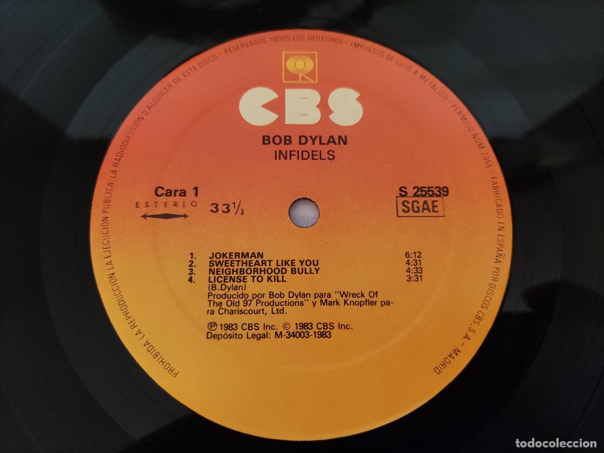 Discos de vinilo: LP 246 Bob Dylan - Infidels 1983 (Disco como nuevo) - Foto 3