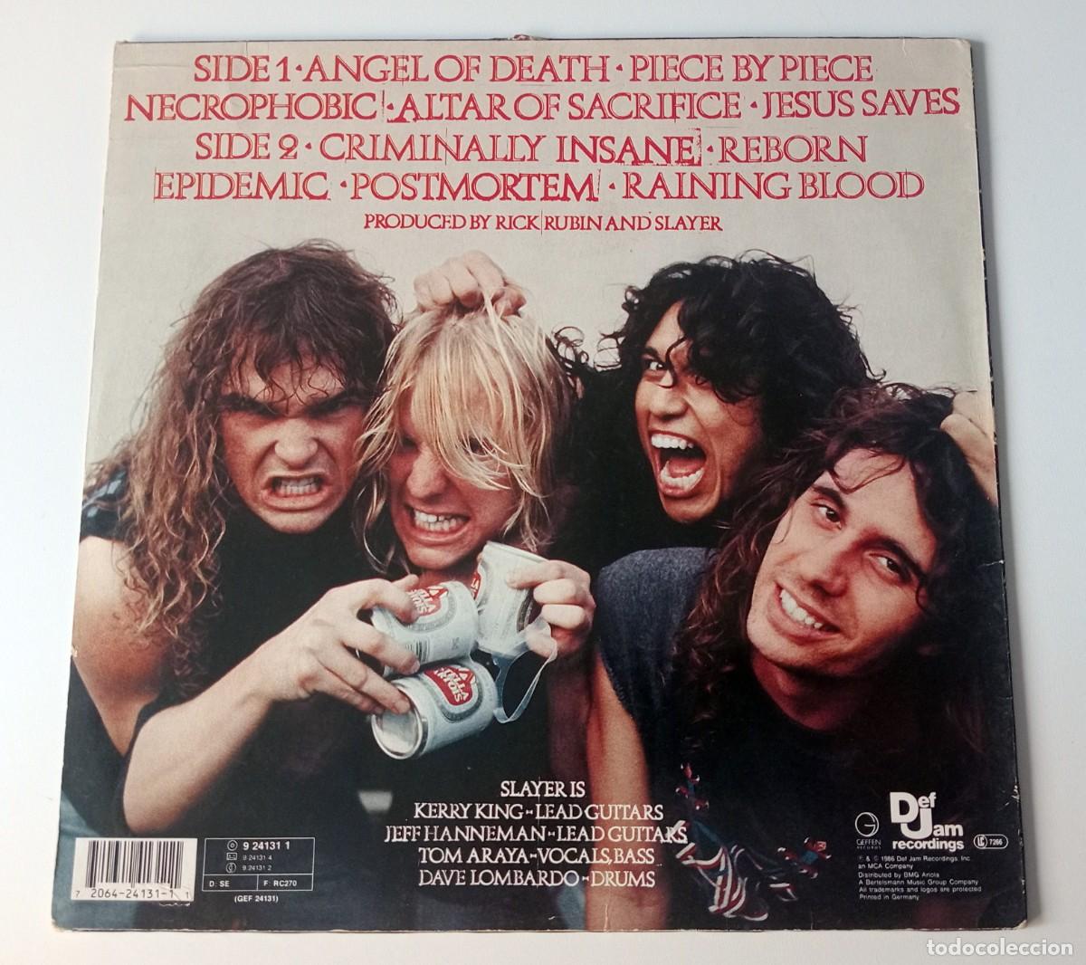 Discos de vinilo: LP SLAYER - REIGN IN BLOOD - Foto 2