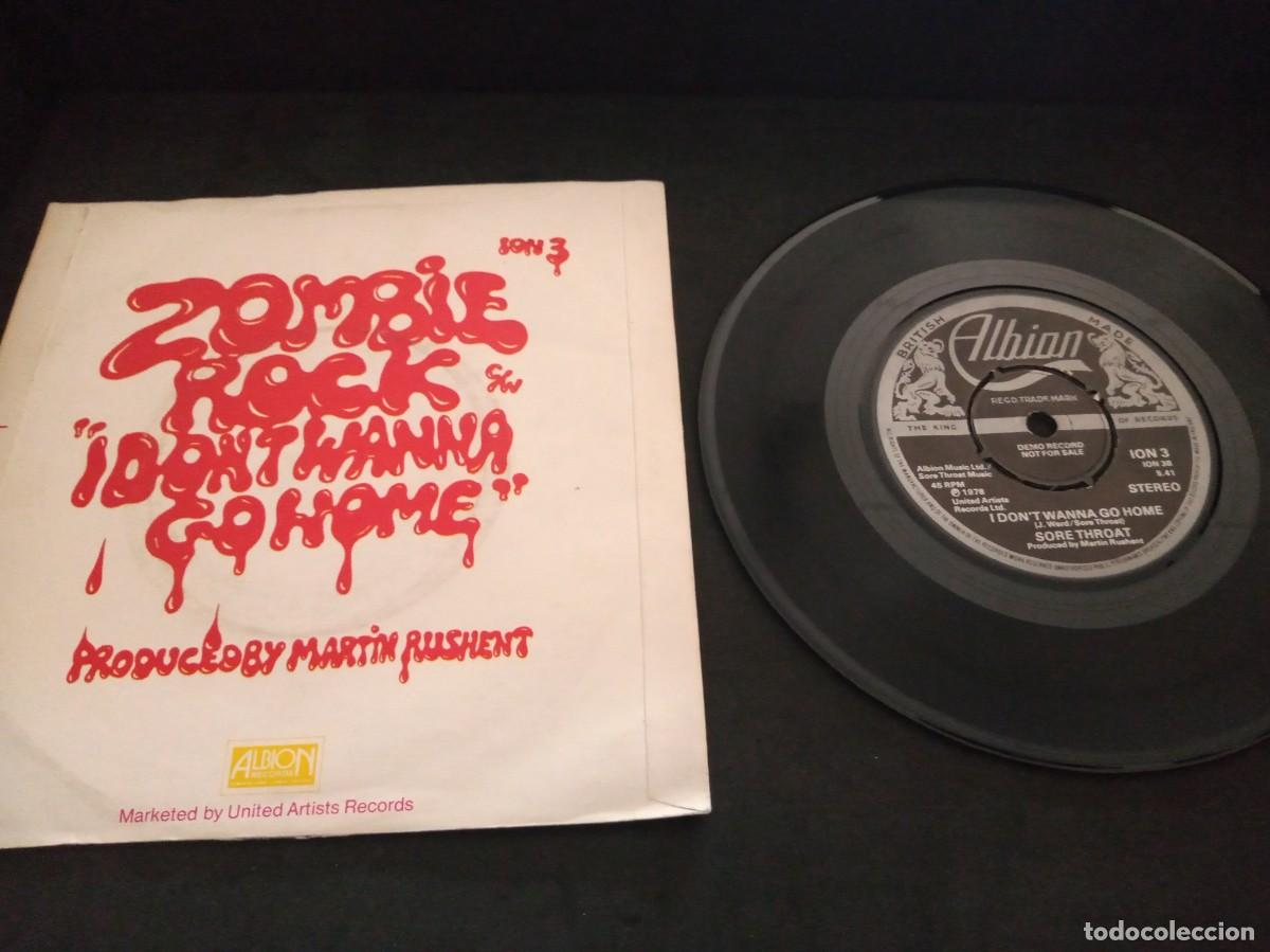 Discos de vinilo: SORE THROAT - ZOMBIE ROCK - SINGLE - Foto 2