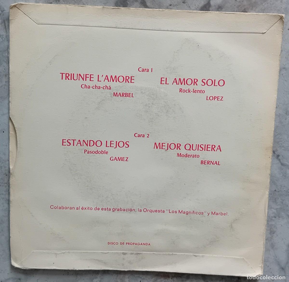 Discos de vinilo: EP. ORQUESTA LOS MAGNIFICOS Y MARBEL. - Foto 2