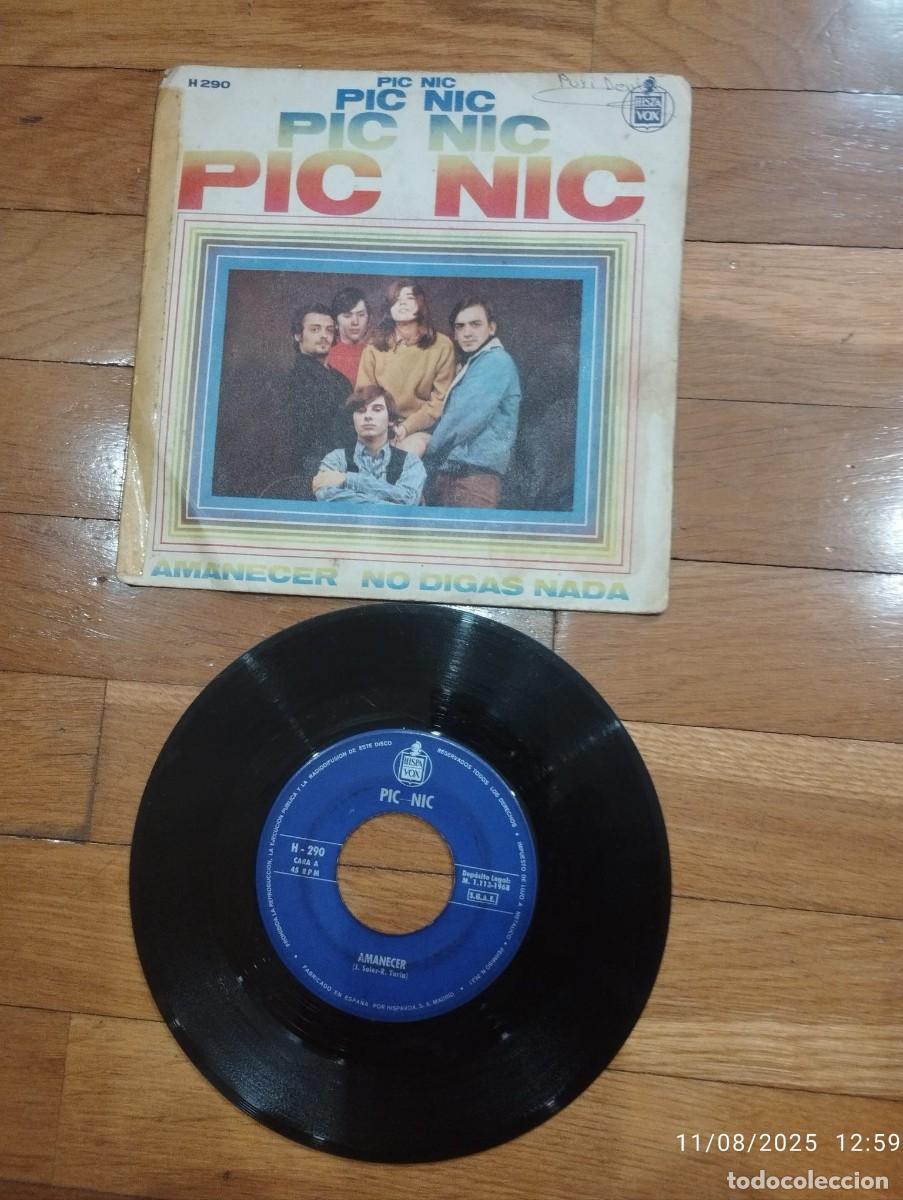 Discos de vinilo: SINGLE - PICNIC - AMANECER - 1968 - Foto 1