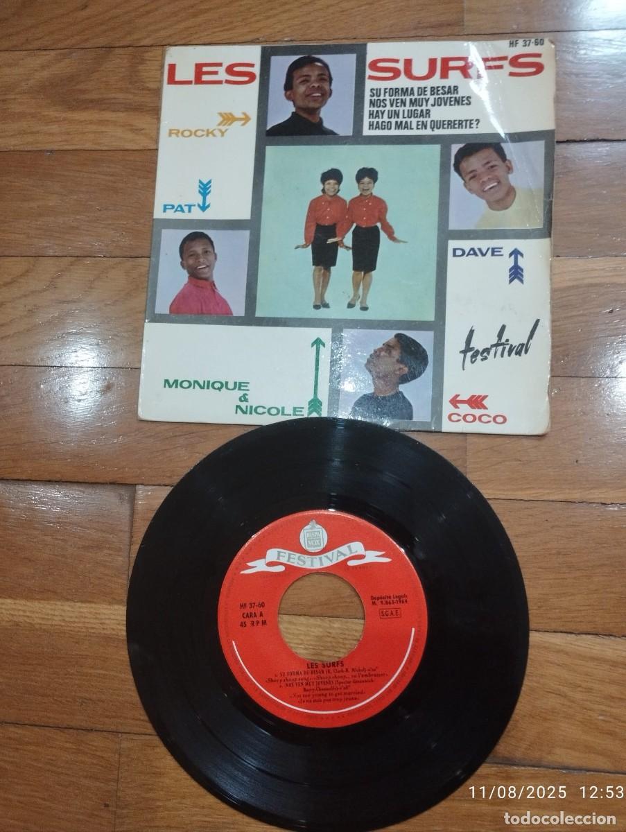 Discos de vinilo: EP - LES SURFS - SU FORMA DE BESAR - 1964 - Foto 1