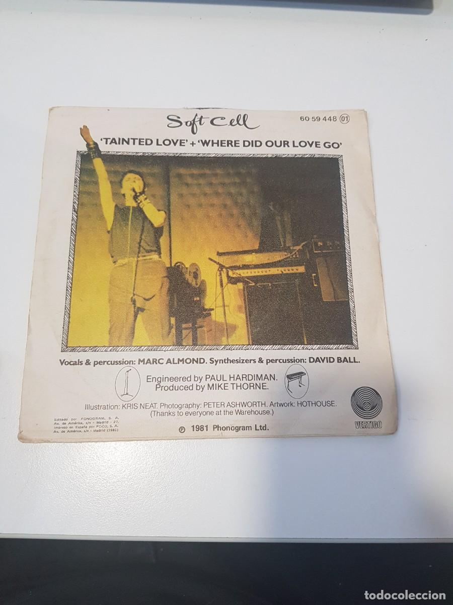 Discos de vinilo: Vinilo Single SOFT CELL TAINTED LOVE - Foto 2