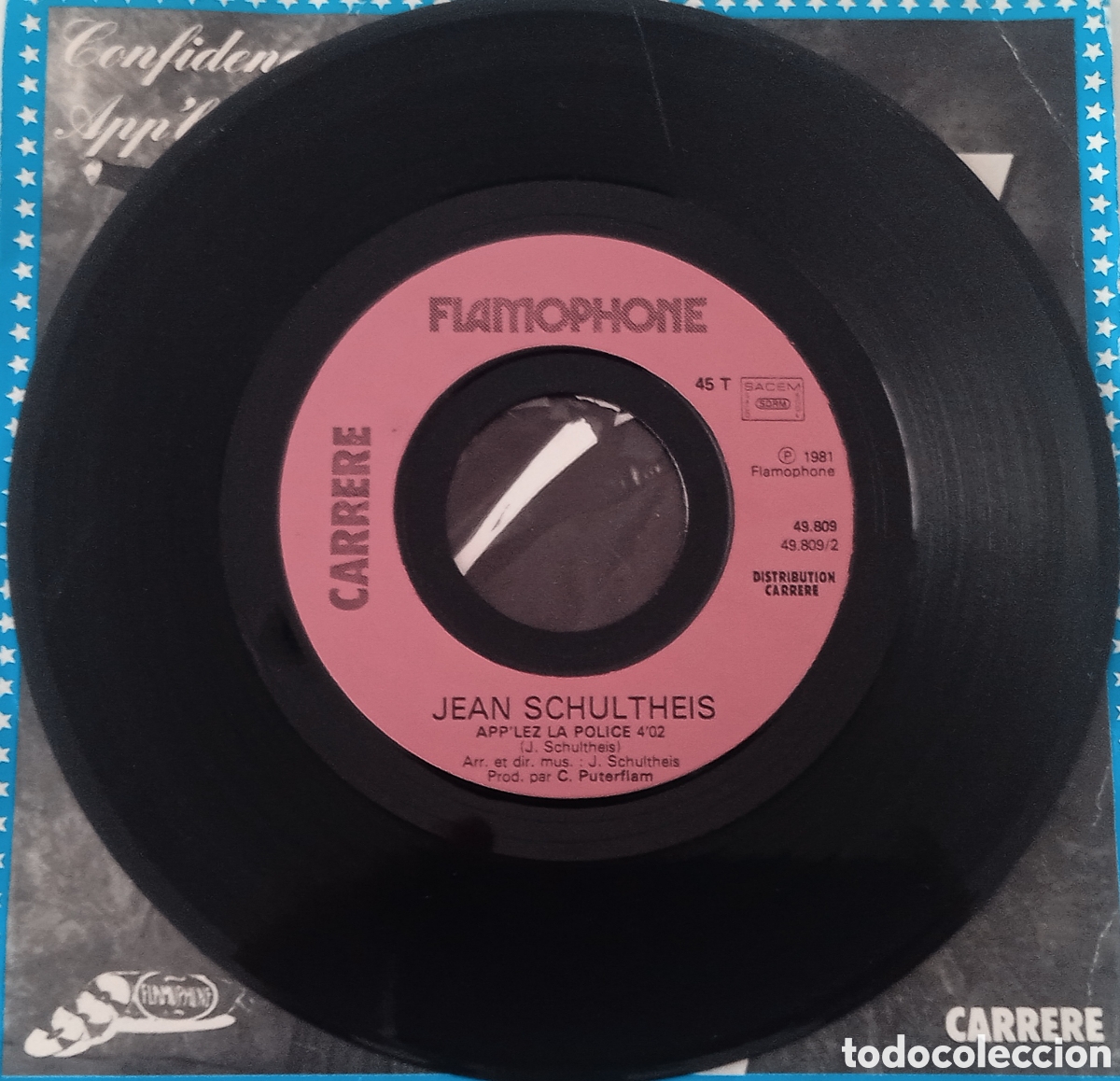 Discos de vinilo: JEAN SCHULTHEIS - Confidence pour Confidence (1981) single - Foto 5