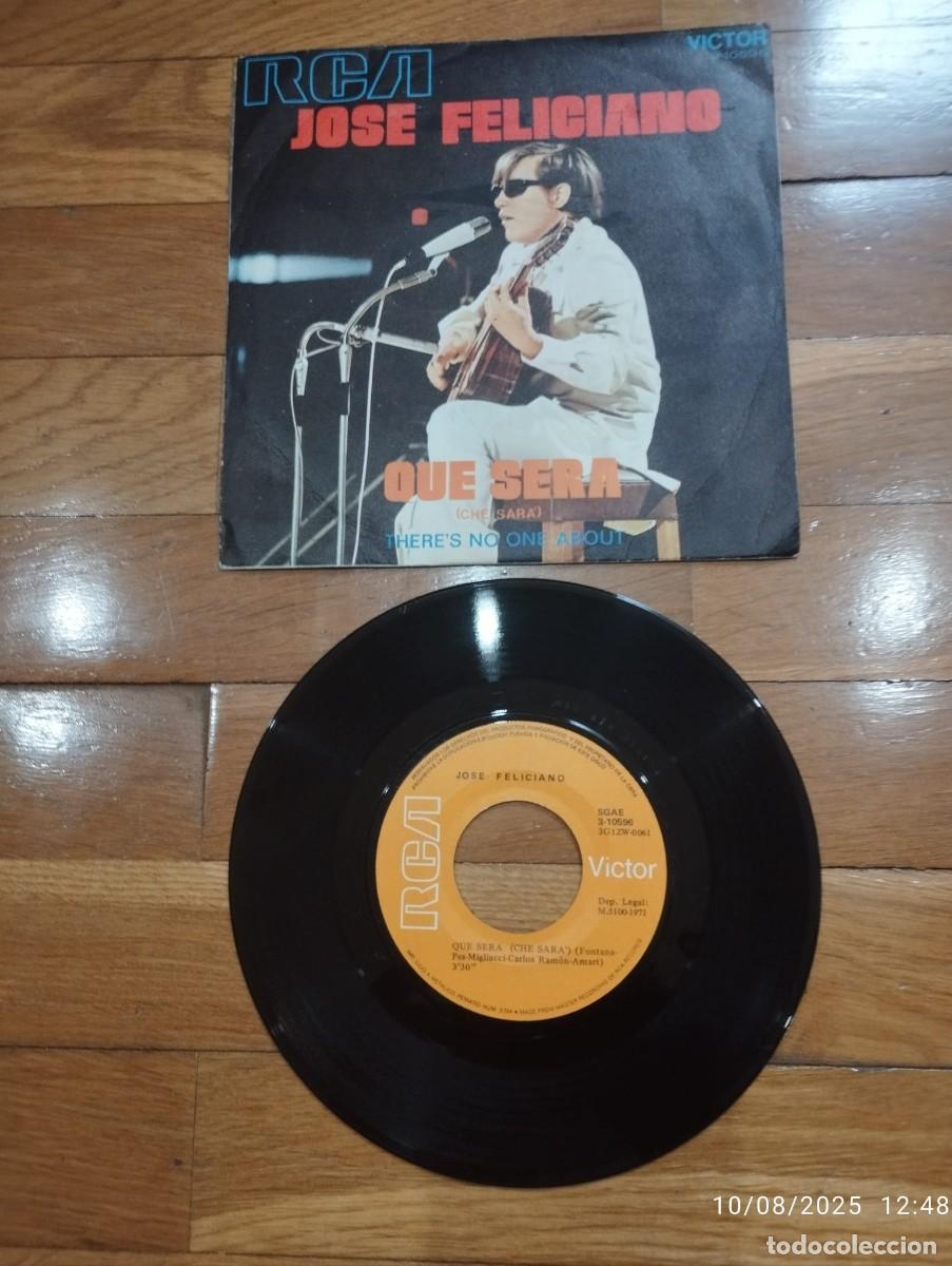 Discos de vinilo: SINGLE - JOSE FELICIANO - QUE SERA - 1971 - Foto 1
