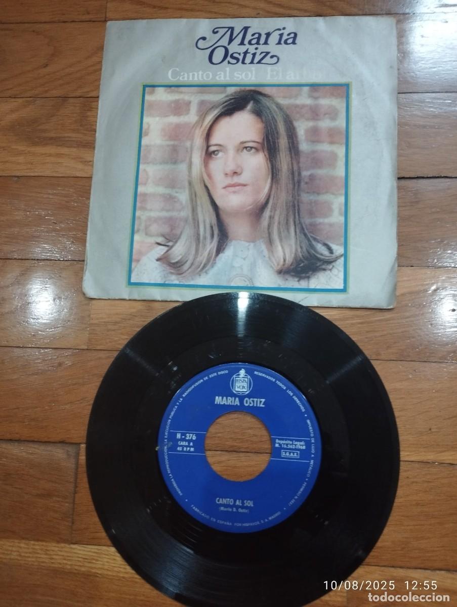 Discos de vinilo: SINGLE - MARIA OSTIZ - CANTO AL SOL - 1968 - Foto 1