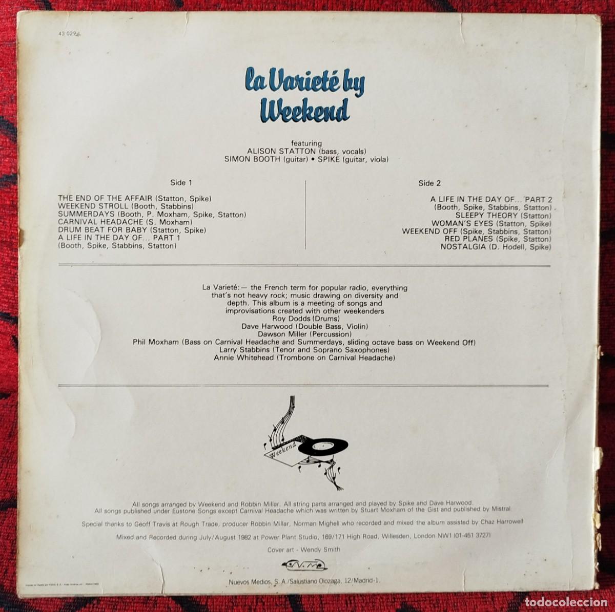 Discos de vinilo: WEEKEND ** La Variet&eacute; ** VINILO LP 1982 - Foto 2