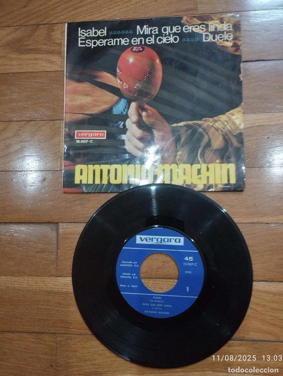 Discos de vinilo: EP - ANTONIO MACHIN - ISABEL - 1967 - Foto 1