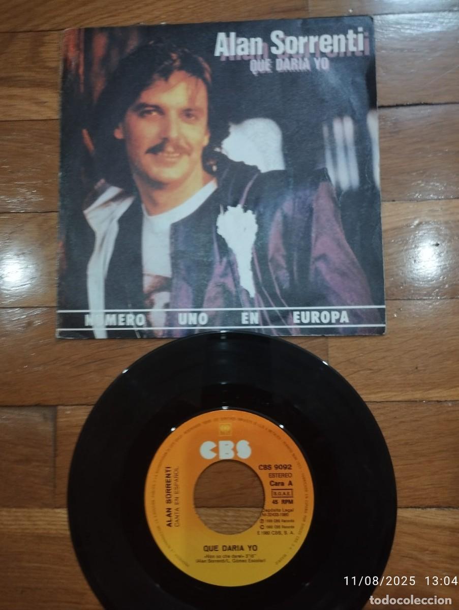 Discos de vinilo: SINGLE - ALAN SORRENTI - QUE DARIA YO - 1980 - Foto 1