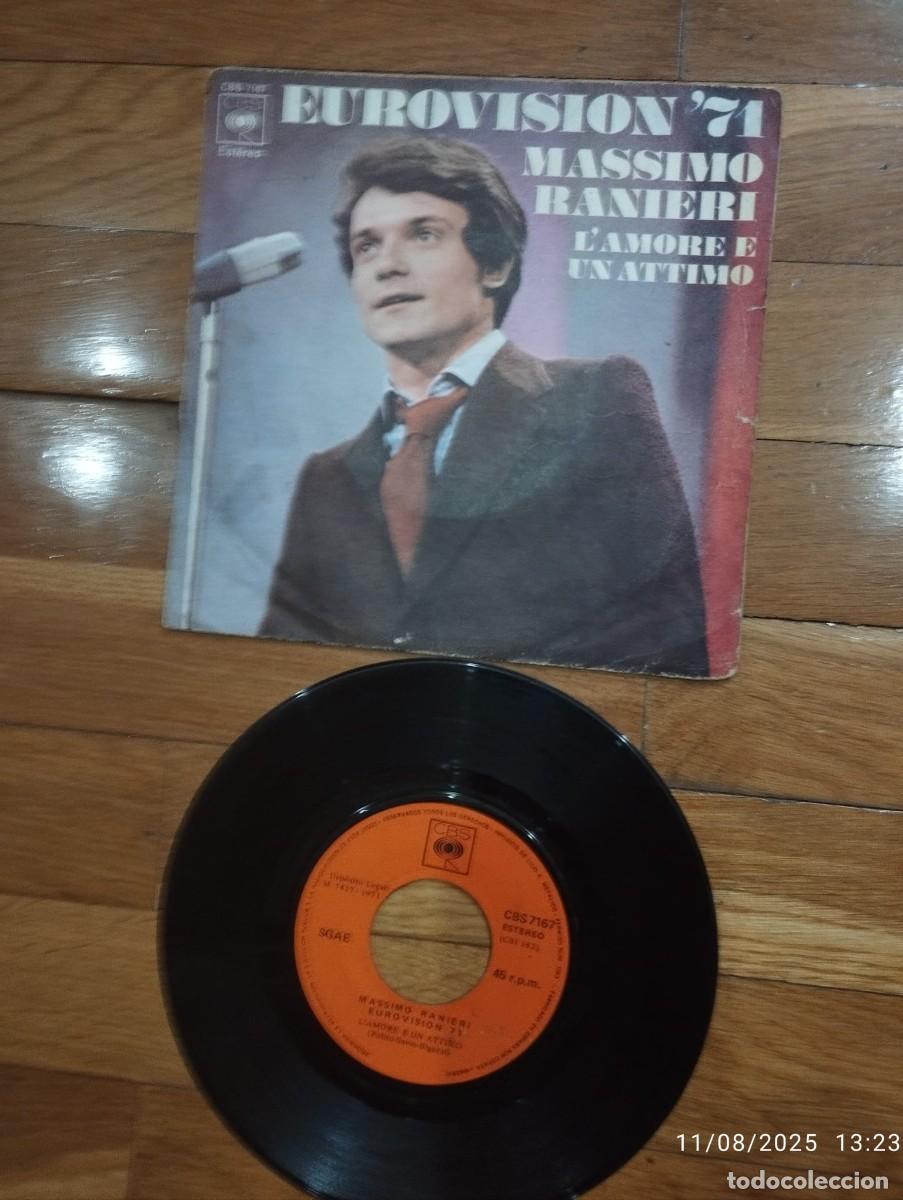 Discos de vinilo: SINGLE - MASSIMO RANIERI - LAMORE E UN ATTIMO - 1971 - Foto 1