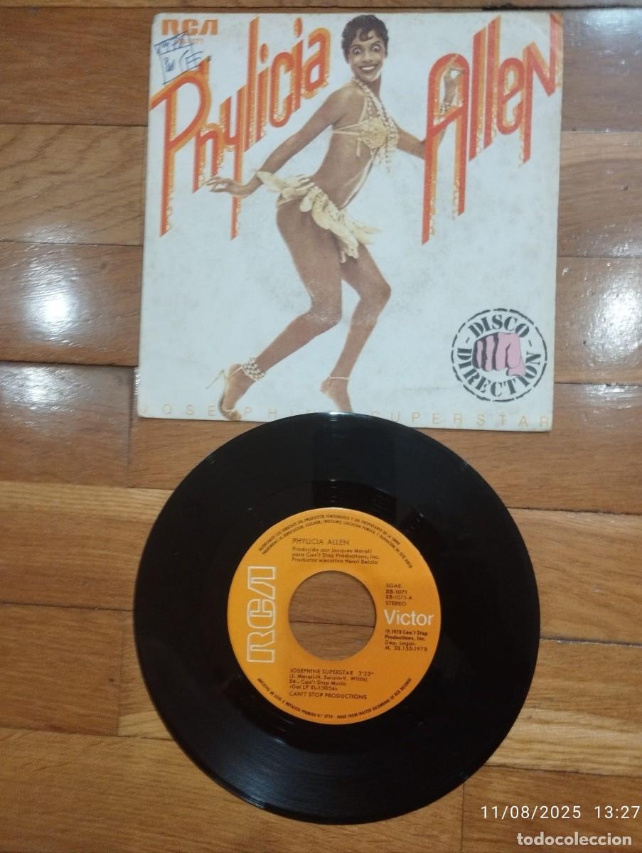 Discos de vinilo: SINGLE - PHYLICIA ALLEN - JOSEPHINE SUPERSTAR - 1978 - Foto 1