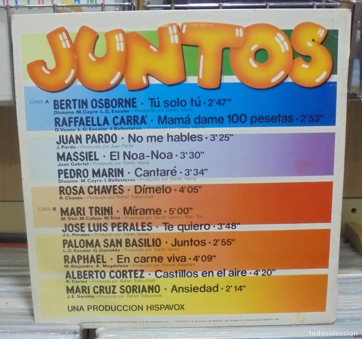 Discos de vinilo: Juntos. Hispavox 1981 -- LP recopilatorio - Foto 2