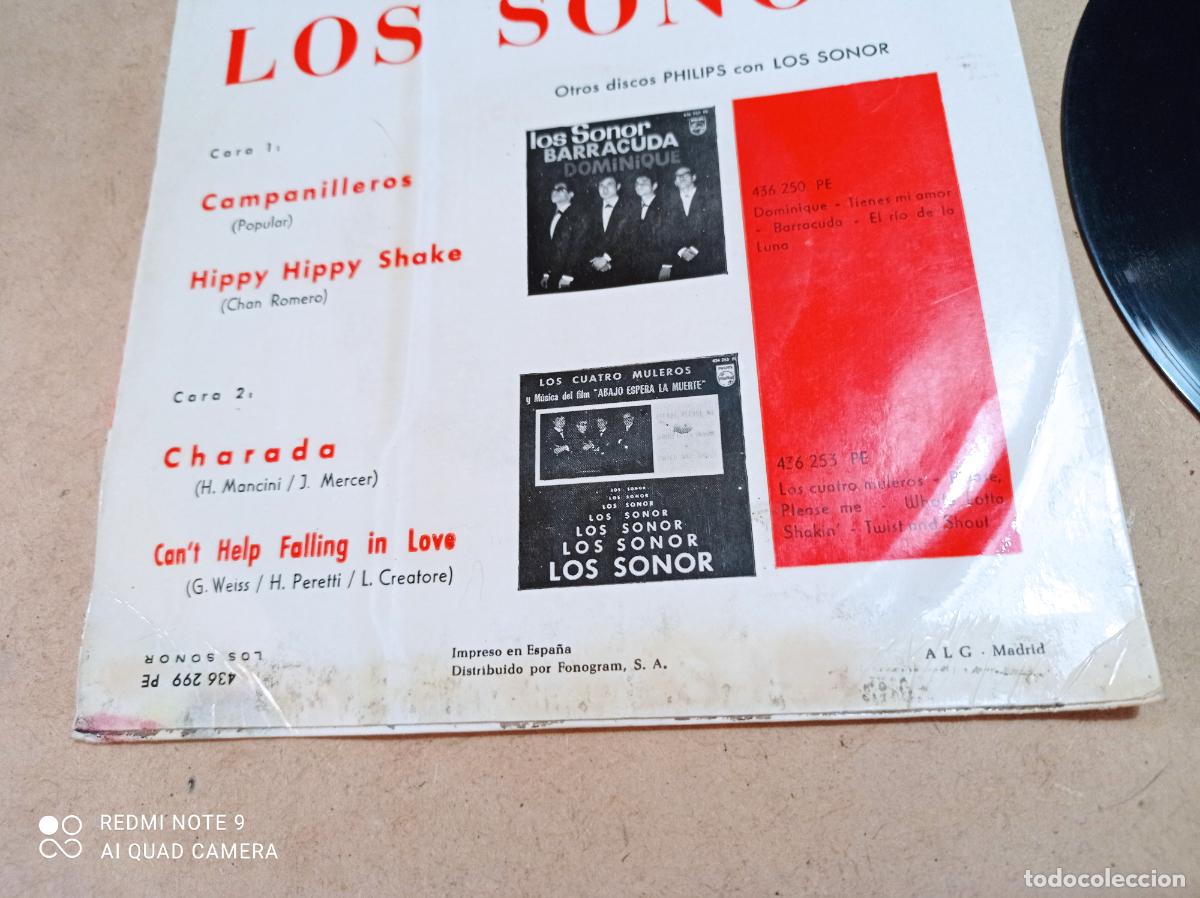 Discos de vinilo: LOS SONOR. CAMPANILLEROS + 3. EP. PHILIPS, 1964. - Foto 3