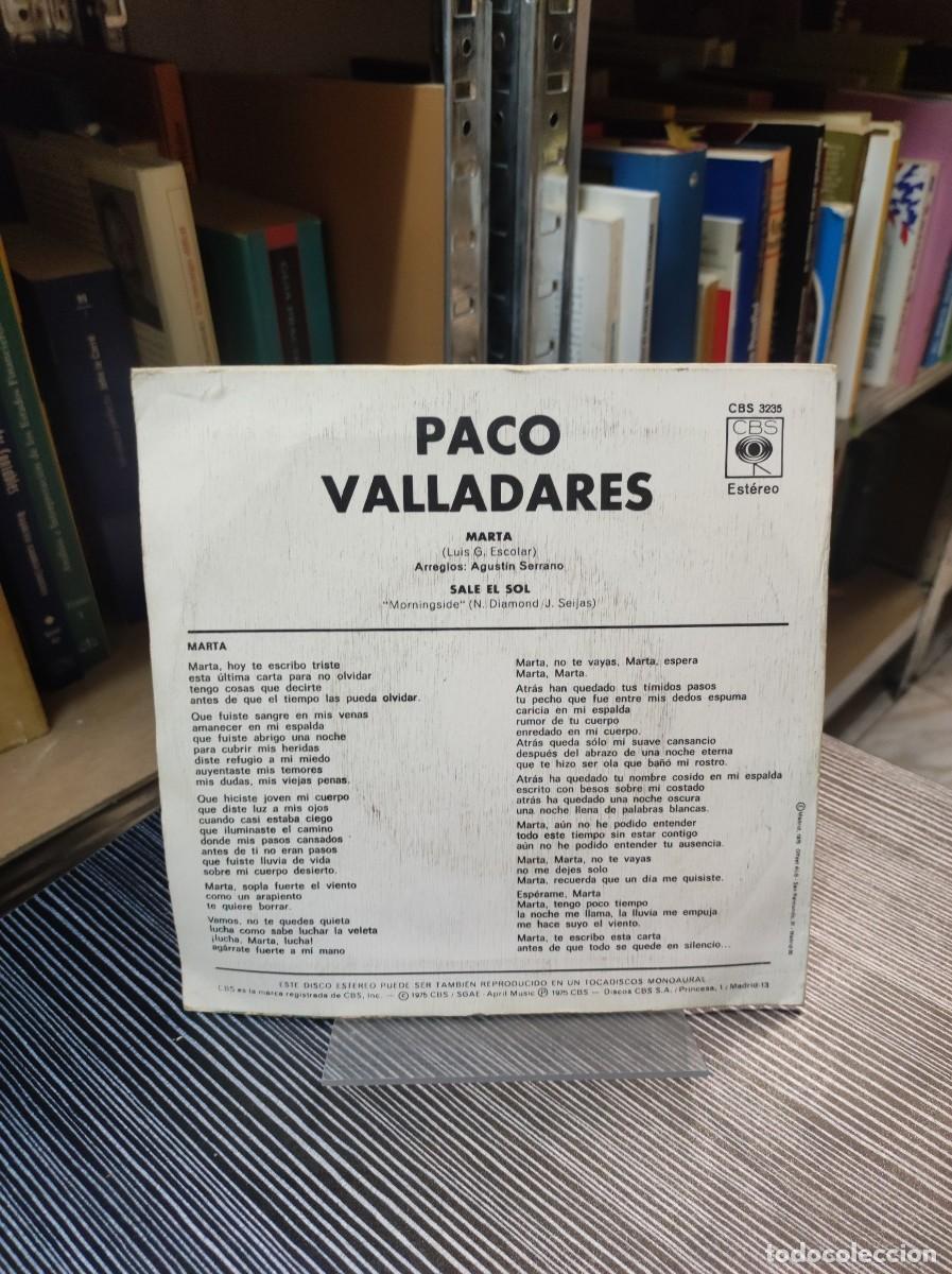 Discos de vinilo: Paco Valladares &ndash; Marta - Foto 2