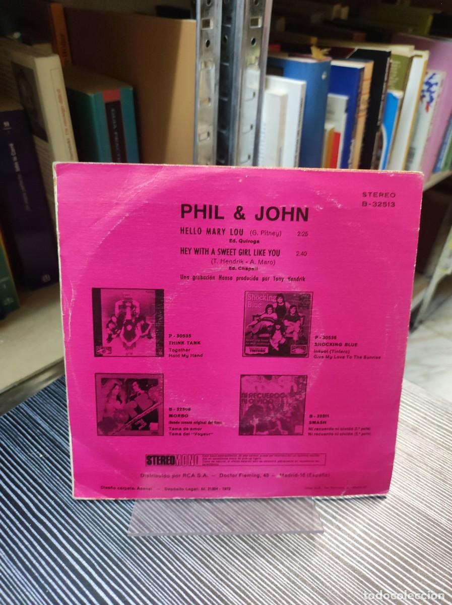 Discos de vinilo: HELLO MARY LOU PHIL & JOHN - Foto 2