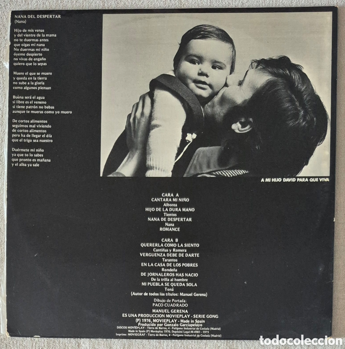 Discos de vinilo: LP - MANUEL GERENA - CANTANDO A LA LIBERTAD - Foto 3