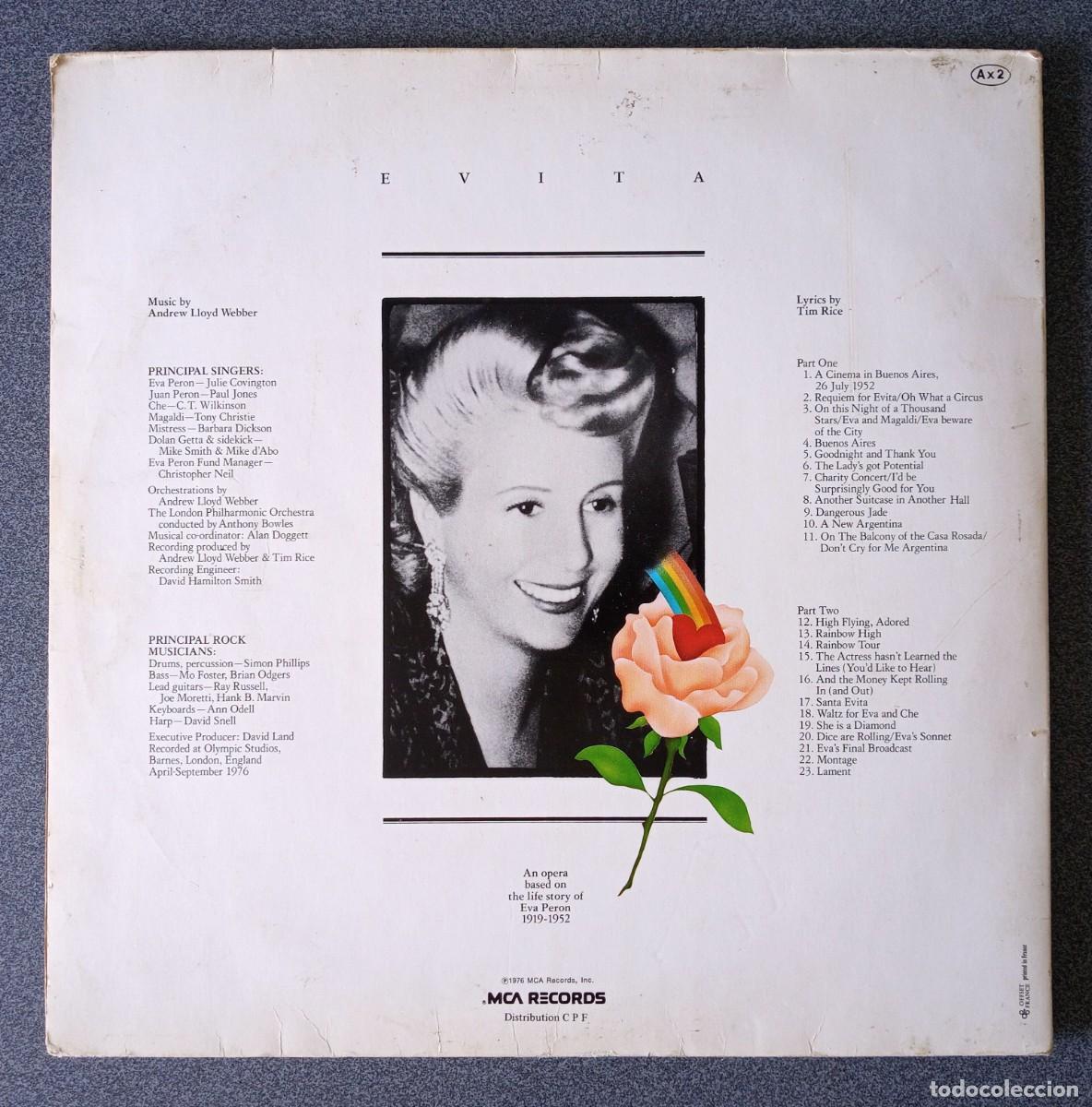 Discos de vinilo: Vinilo Lp Evita Andrew Lloyd Webber - Foto 8