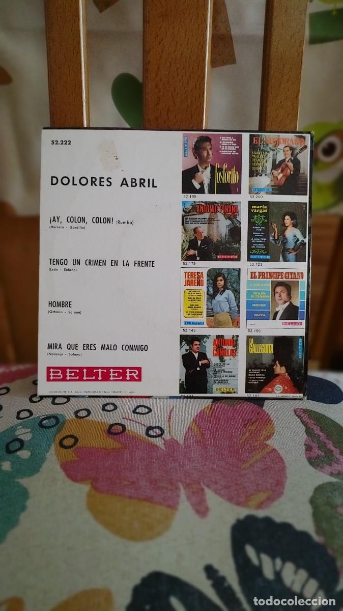 Discos de vinilo: DOLORES ABRIL-EP AY COLON COLON +3 - Foto 2
