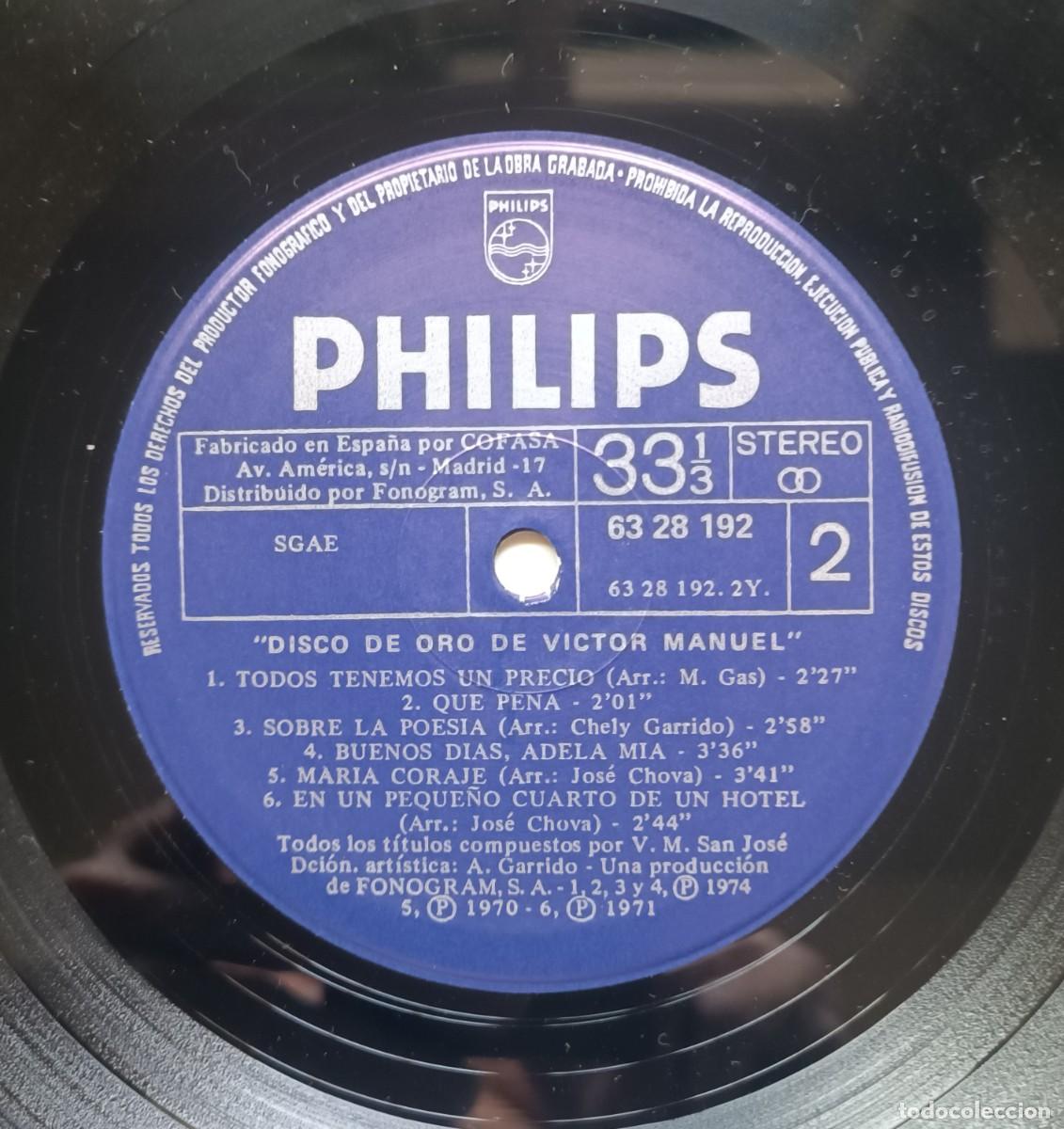 Discos de vinilo: V&iacute;ctor Manuel - Disco de oro - Foto 7
