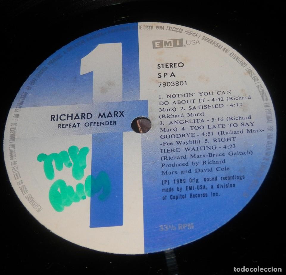 Discos de vinilo: DISCO LP DE VINILLO DE RICHARD MARX - Foto 3