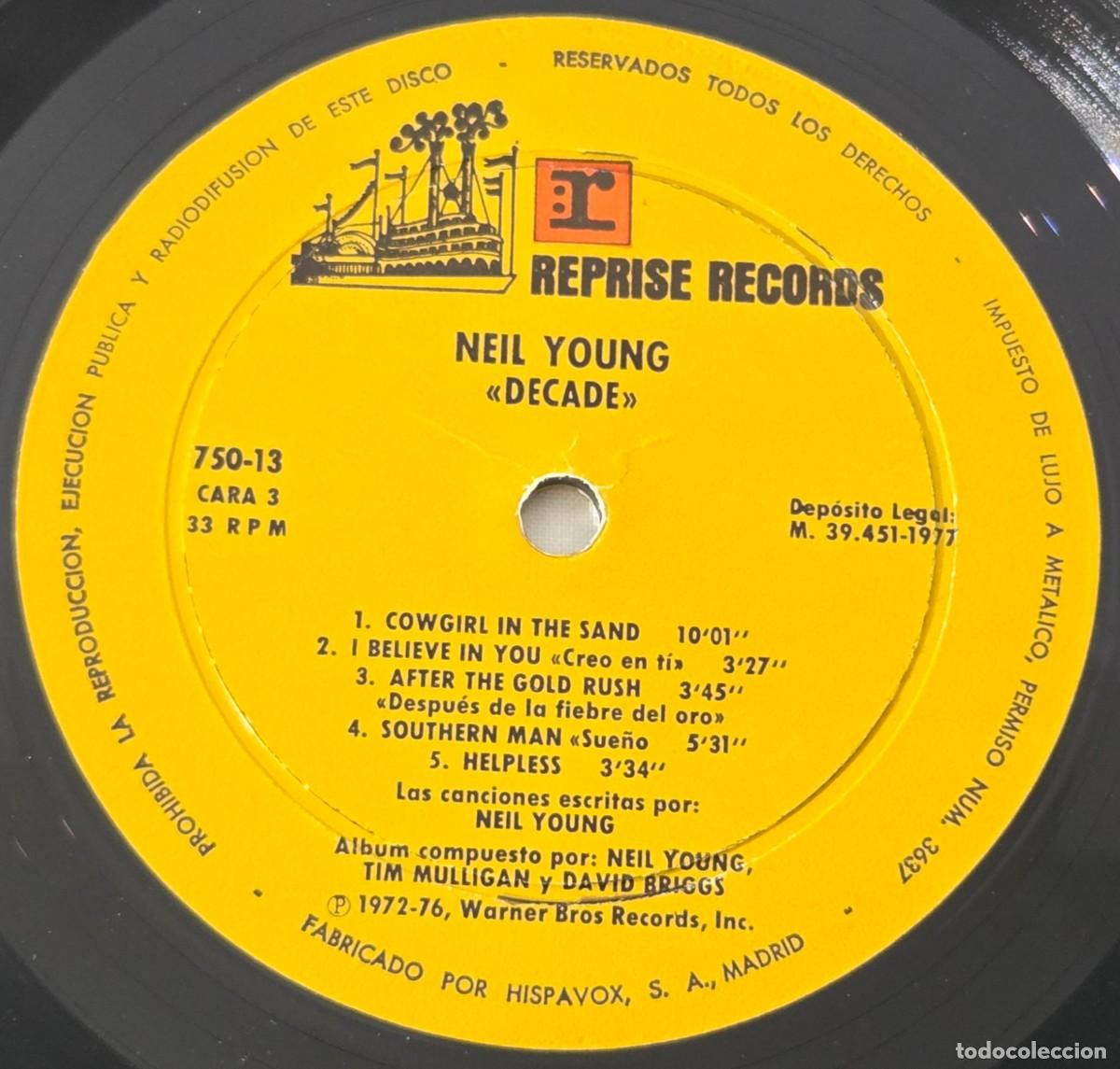 Discos de vinilo: Triple LP Vinilo Neil Young, Decade - Foto 9