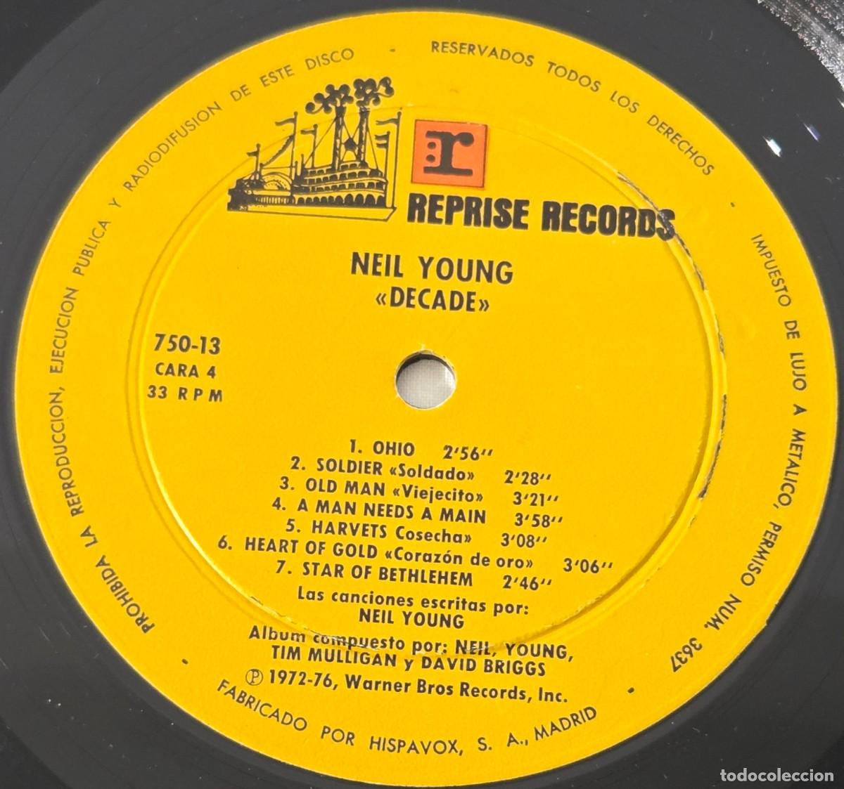 Discos de vinilo: Triple LP Vinilo Neil Young, Decade - Foto 10