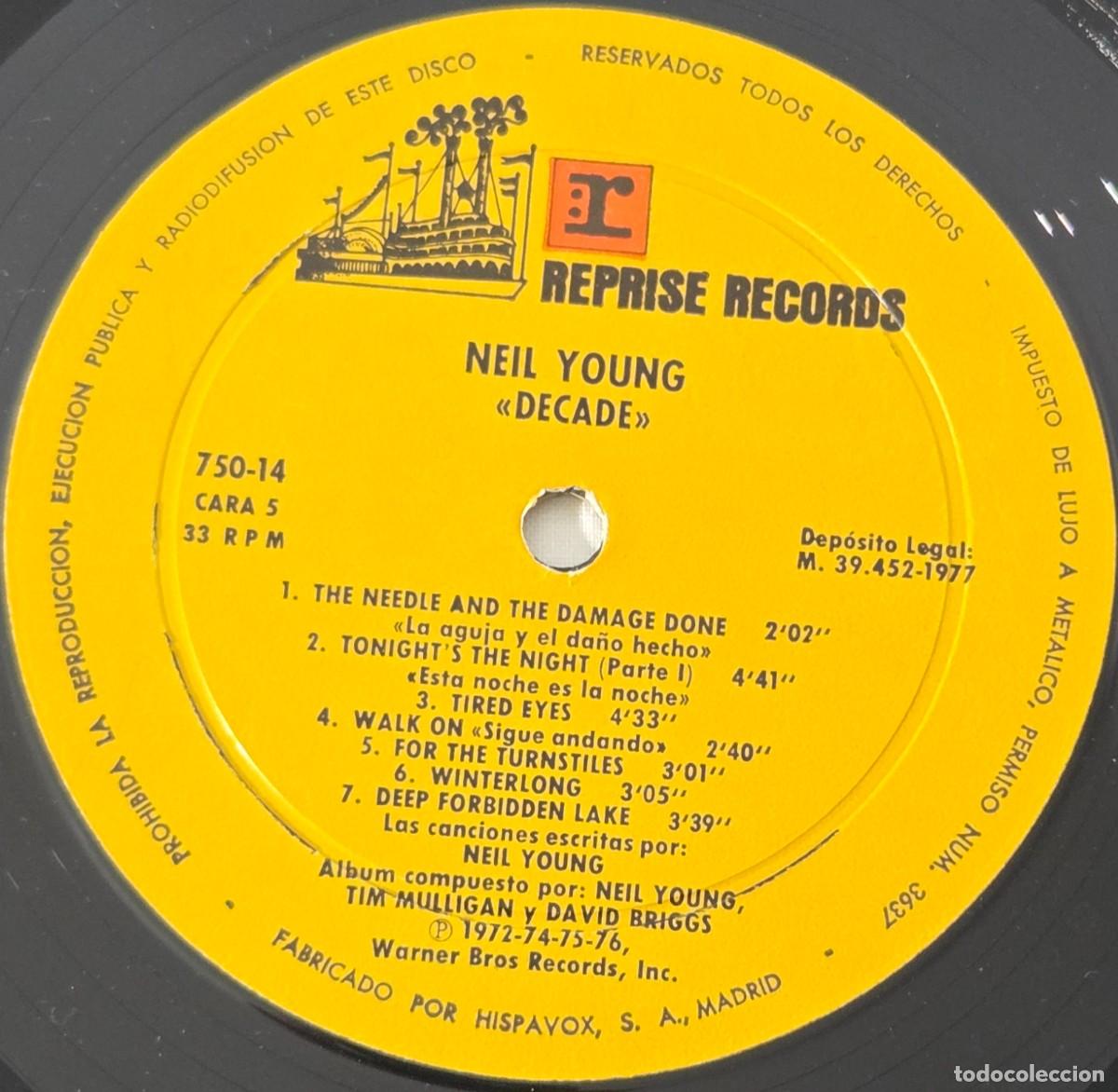 Discos de vinilo: Triple LP Vinilo Neil Young, Decade - Foto 11