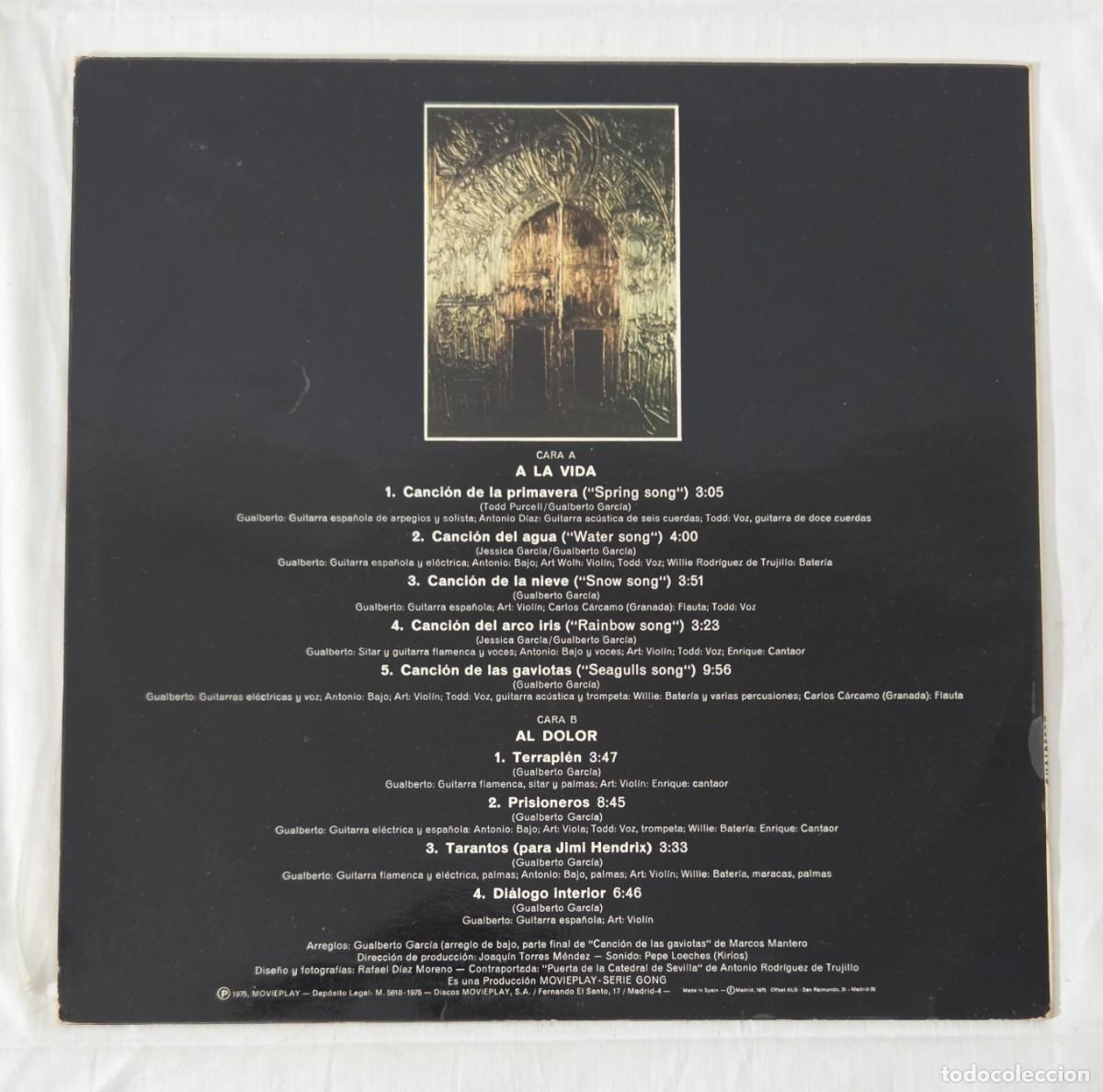 Discos de vinilo: LP Vinilo Gualberto, A la vida, Al dolor - Foto 3
