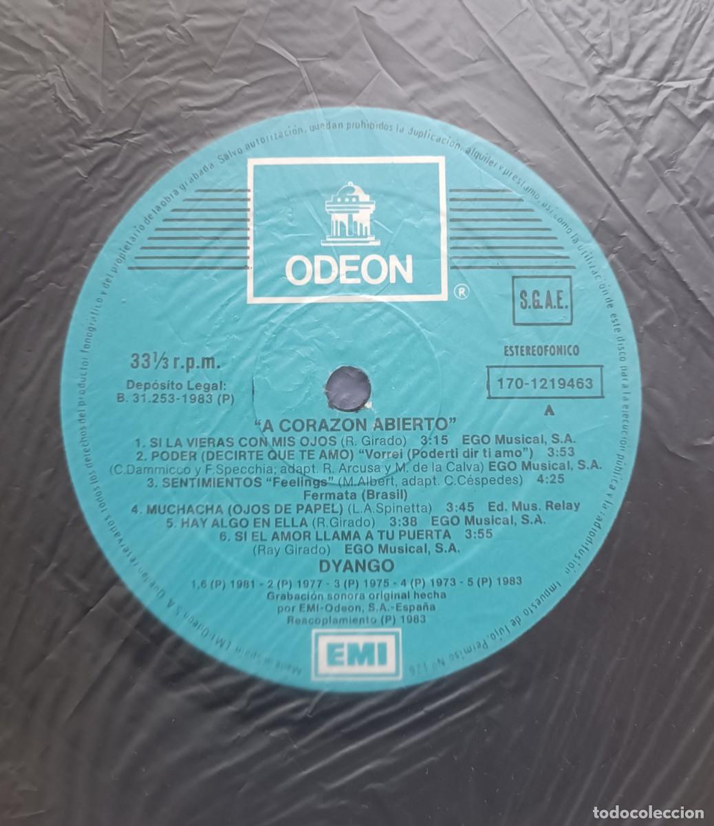 Discos de vinilo: DYANGO - A CORAZON ABIERTO - DOBLE LP - LP EMI 1983 - Foto 5