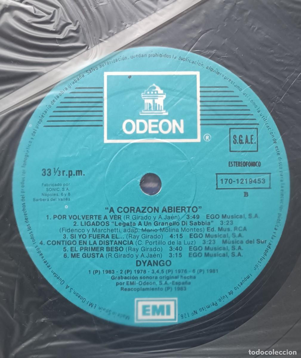 Discos de vinilo: DYANGO - A CORAZON ABIERTO - DOBLE LP - LP EMI 1983 - Foto 6