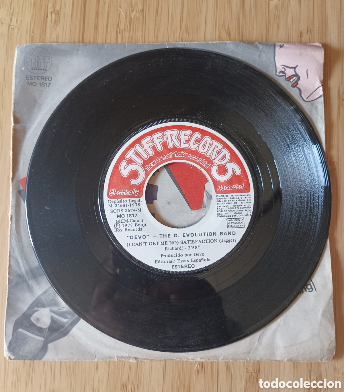 Discos de vinilo: DEVO 1978 STIFF Records Single SPAIN Cofasa. - Foto 3