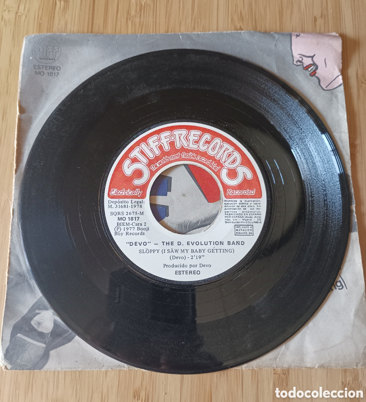 Discos de vinilo: DEVO 1978 STIFF Records Single SPAIN Cofasa. - Foto 4