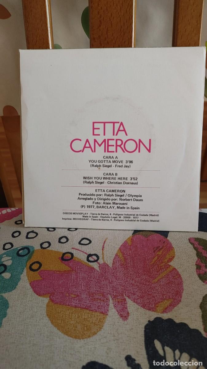 Discos de vinilo: ETTA CAMERON-SINGLE YOU GOTTA MOVE - Foto 2