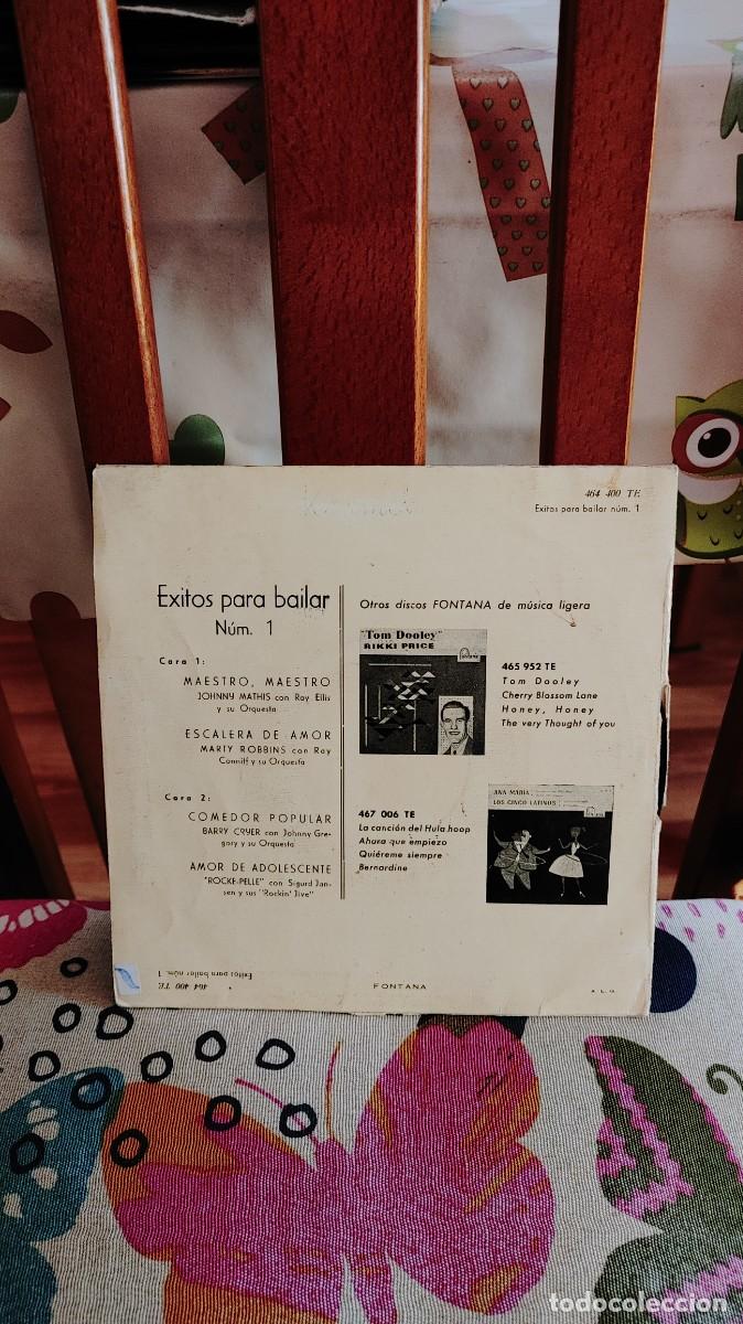 Discos de vinilo: EXITOS PARA BAILAR N&ordm;1-EPMARTY BOBBINS JOHNNY MATHIS... - Foto 2