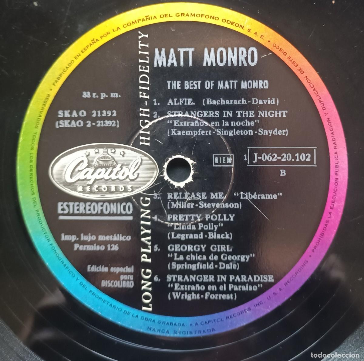 Discos de vinilo: LOTE DE 3 LPS MATT MONRO - Foto 5