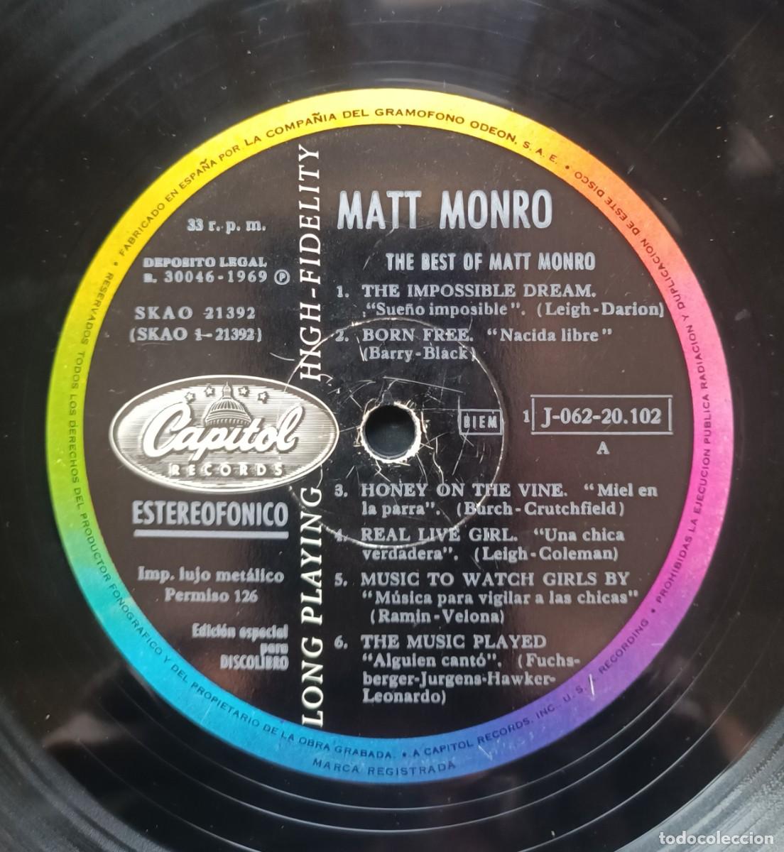Discos de vinilo: LOTE DE 3 LPS MATT MONRO - Foto 6