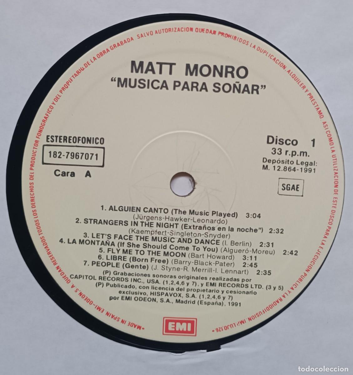 Discos de vinilo: LOTE DE 3 LPS MATT MONRO - Foto 10