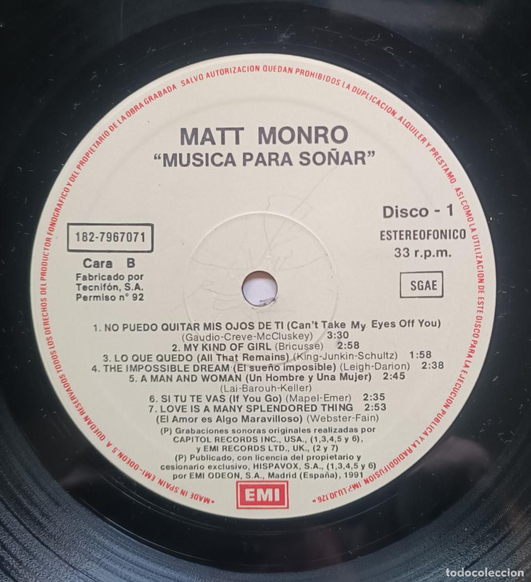 Discos de vinilo: LOTE DE 3 LPS MATT MONRO - Foto 11