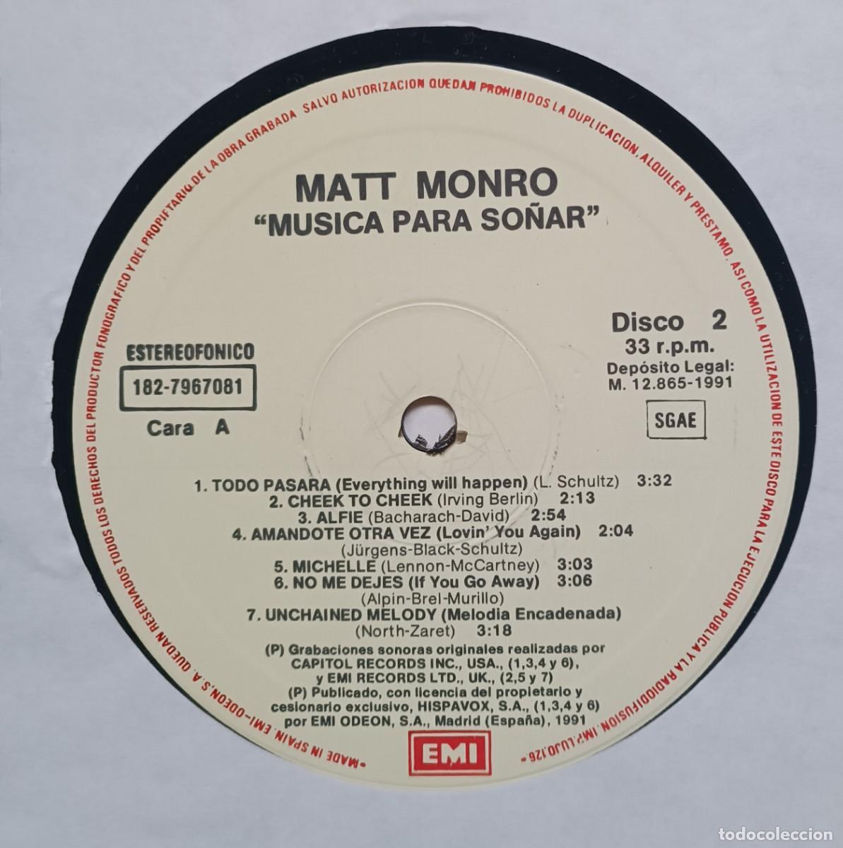 Discos de vinilo: LOTE DE 3 LPS MATT MONRO - Foto 12