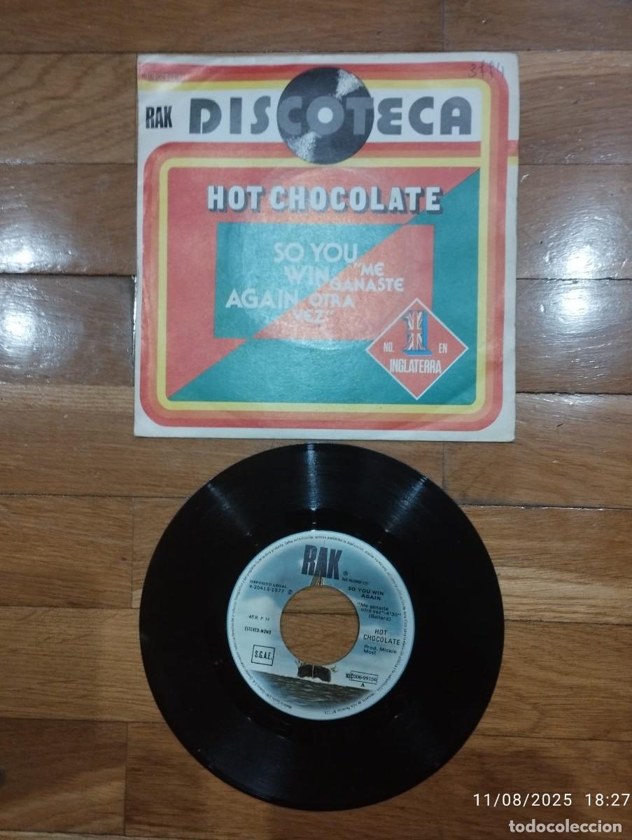Discos de vinilo: SINGLE - HOT CHOCOLATE - SO YOU WIN AGAIN - 1977 - Foto 1