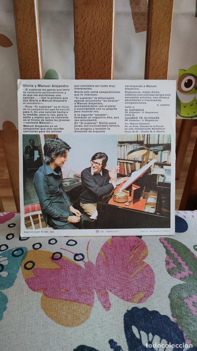Discos de vinilo: GLORIA-SINGLE SI SUPIERAS - Foto 2