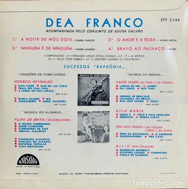 Discos de vinilo: Dea Franco &ndash; A Noite De N&oacute;s Dois - Foto 2