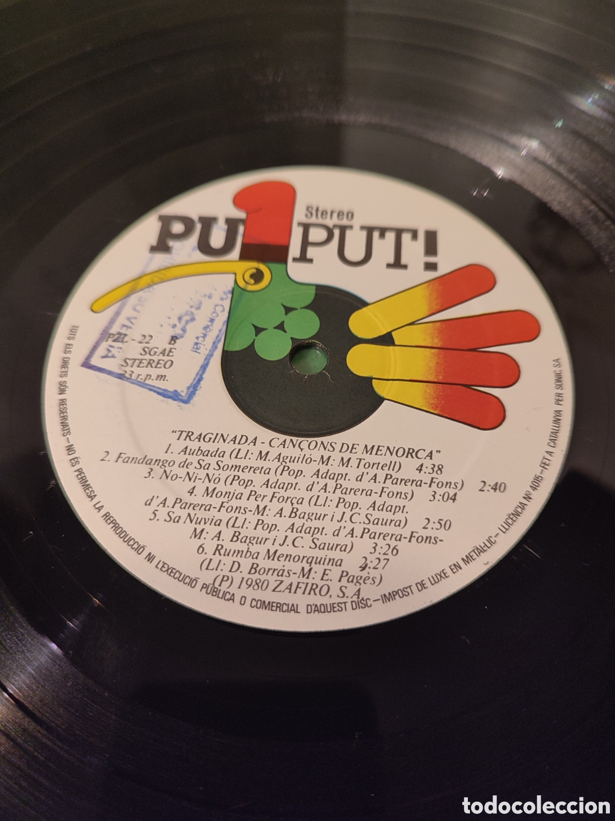 Discos de vinilo: Traginada - Cancons de Menorca - Foto 3